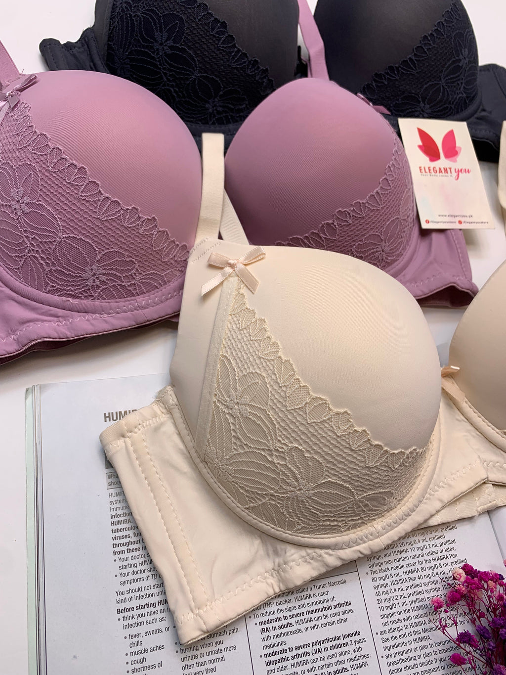 Elegant Double Padded Pushup Wire Bra (Pack of 2)