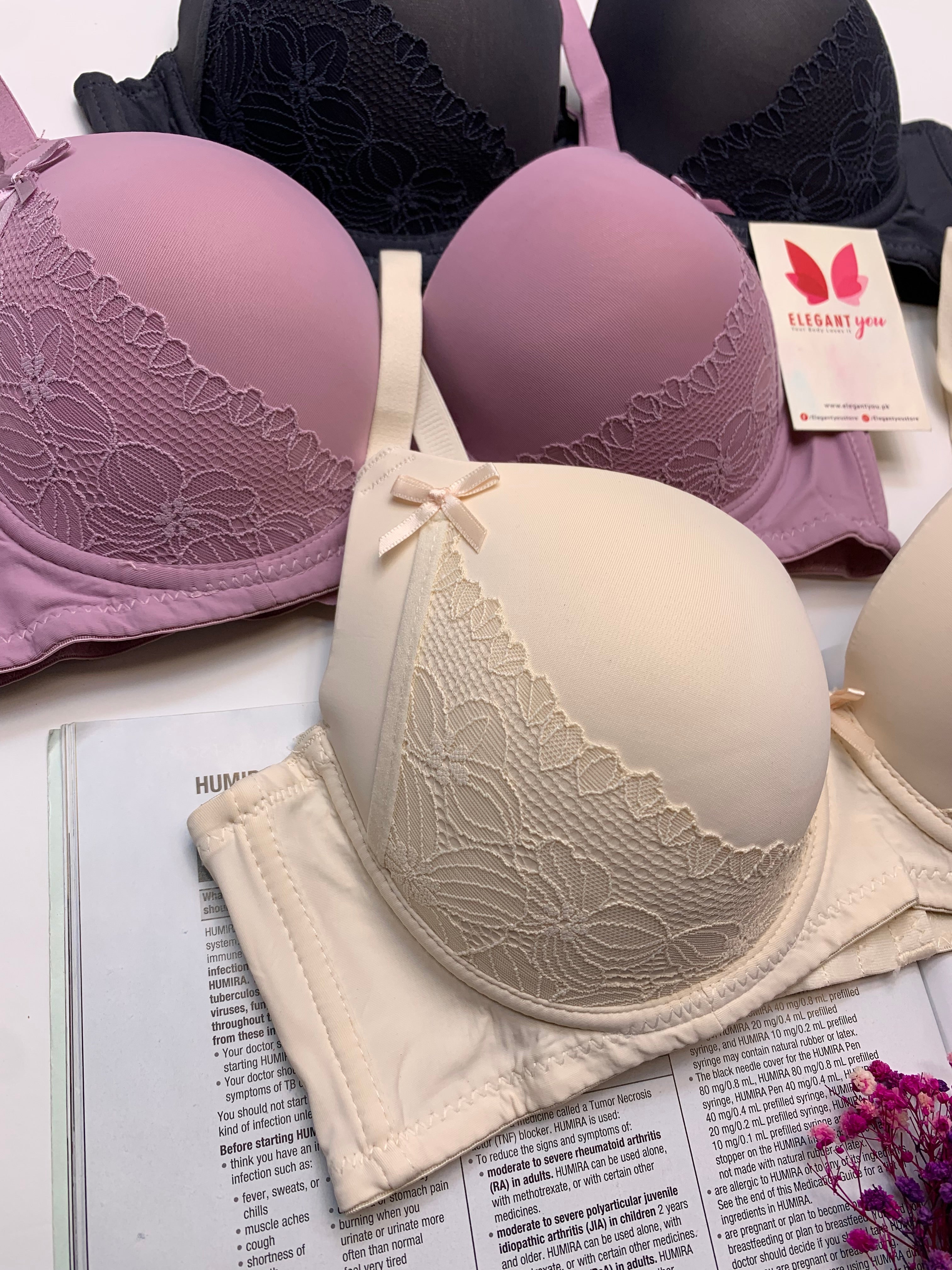 Elegant Double Padded Pushup Wire Bra (Pack of 2)