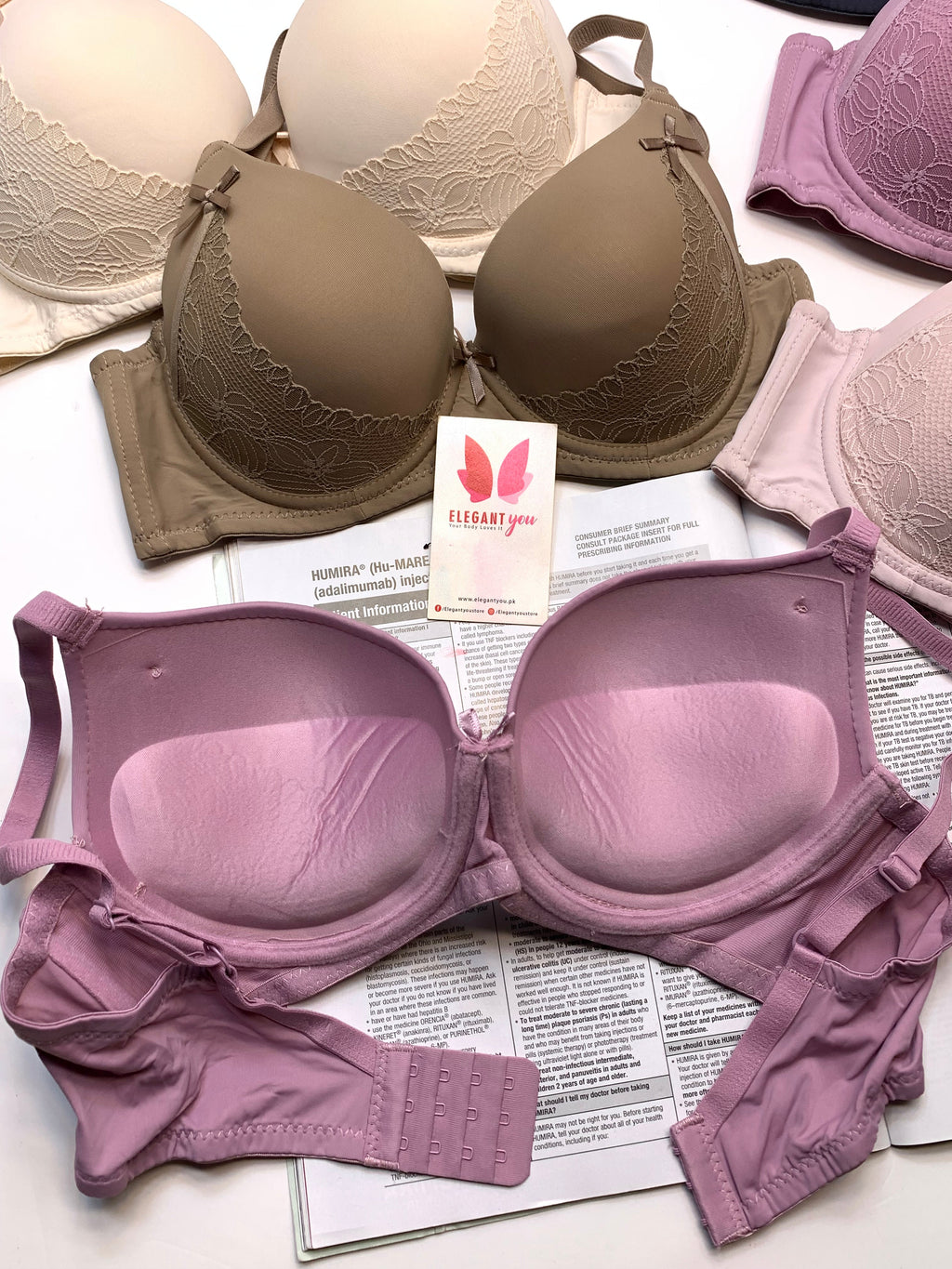 Elegant Double Padded Pushup Wire Bra (Pack of 2)