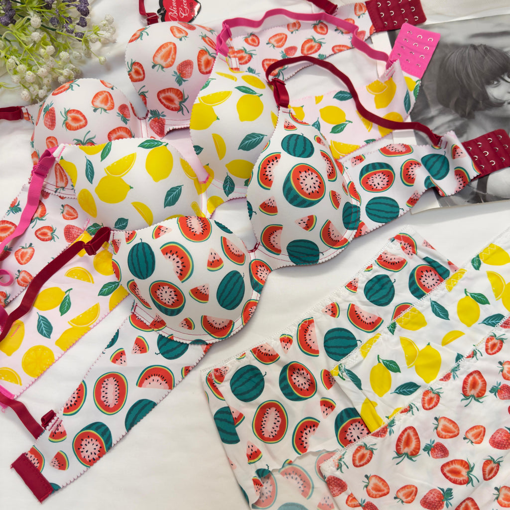 Fruit Cocktail Wired Bra Set