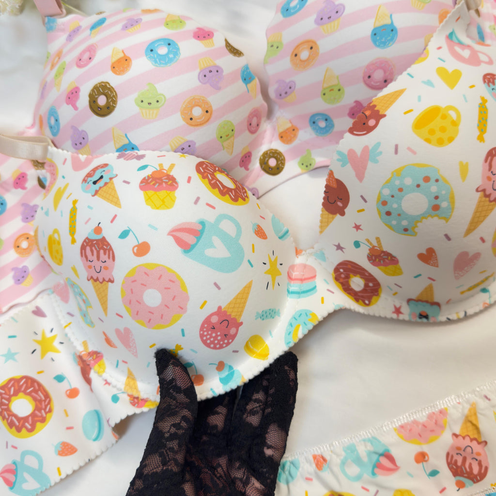 Ice Cream & Donut Bra Set