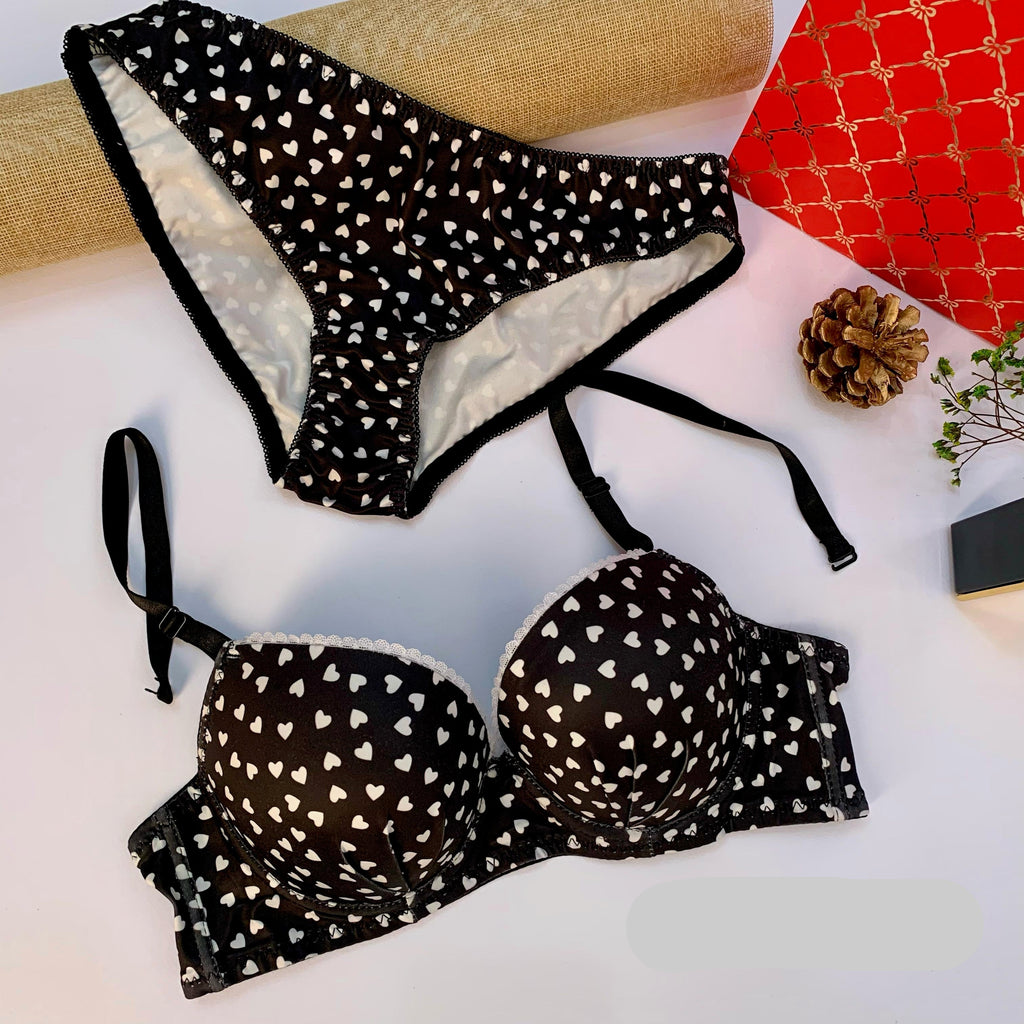 MINI HEARTS THIN PAD BRA SET
