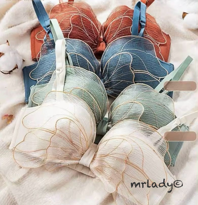 BUTTERFLY FANCY THIN PAD BRA SET