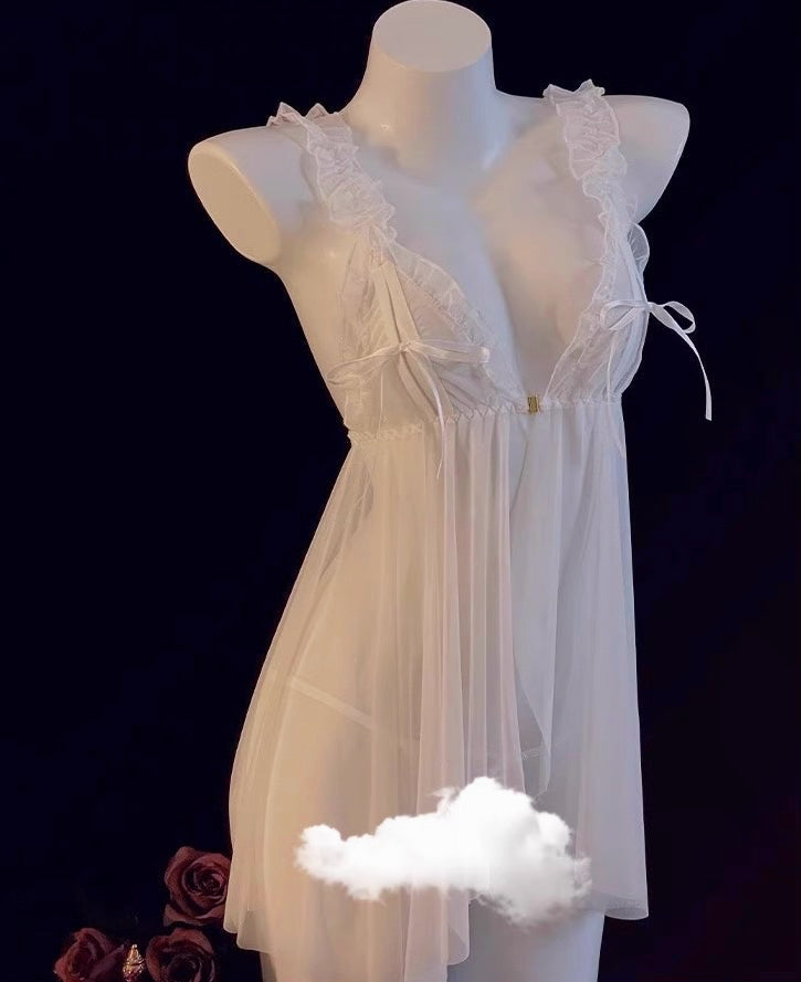 Bow mesh dress HA2861