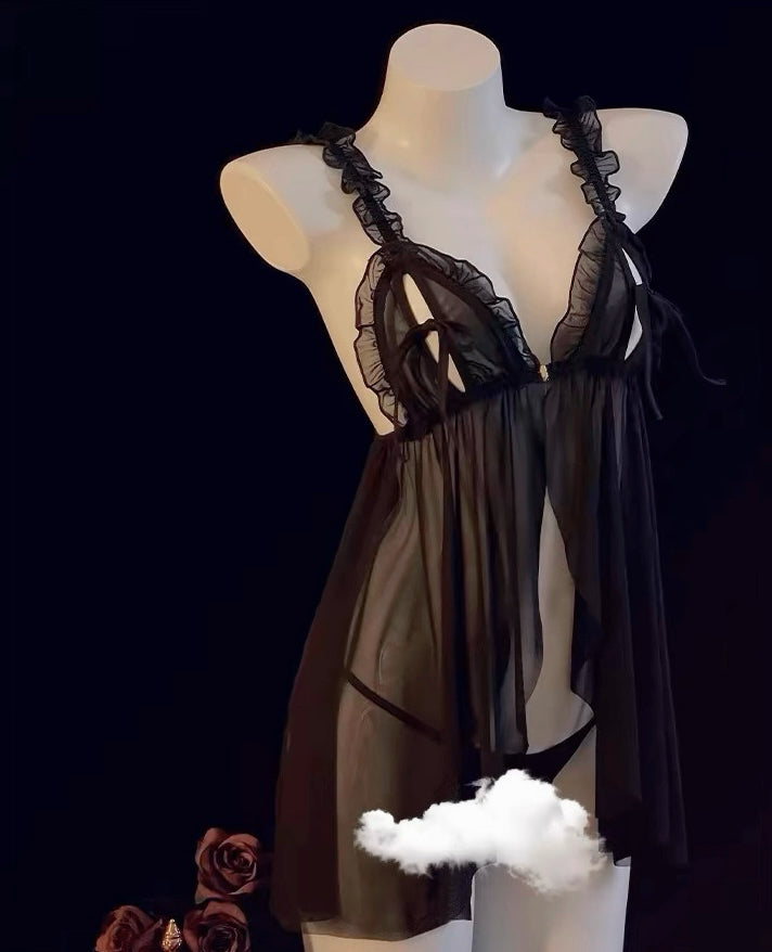 Bow mesh dress HA2861