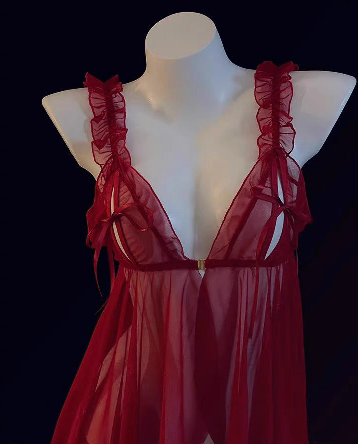 Bow mesh dress HA2861