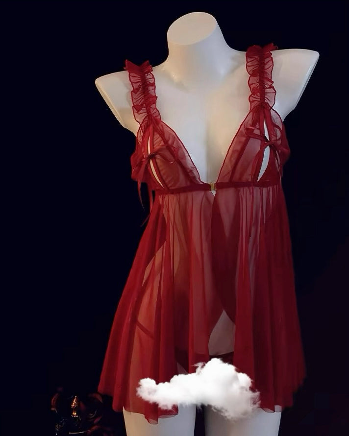 Bow mesh dress HA2861