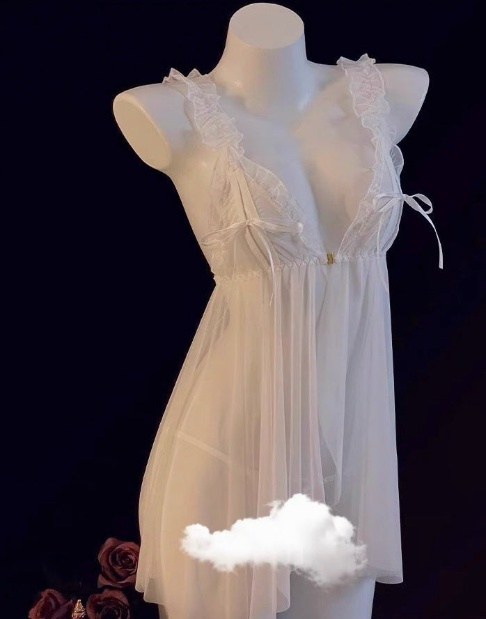 Bow mesh dress HA2861