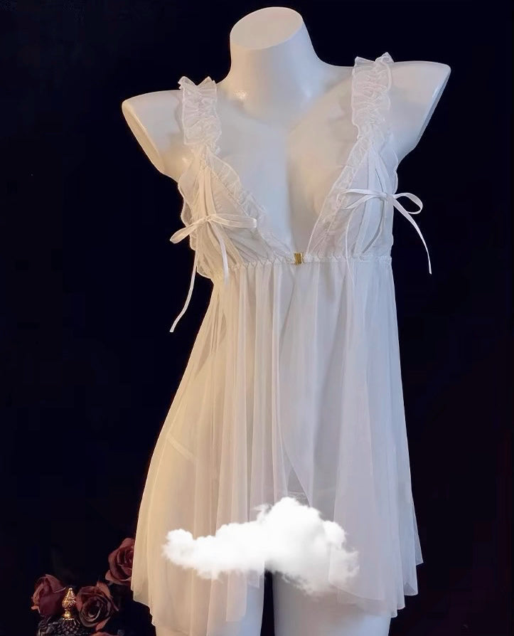 Bow mesh dress HA2861