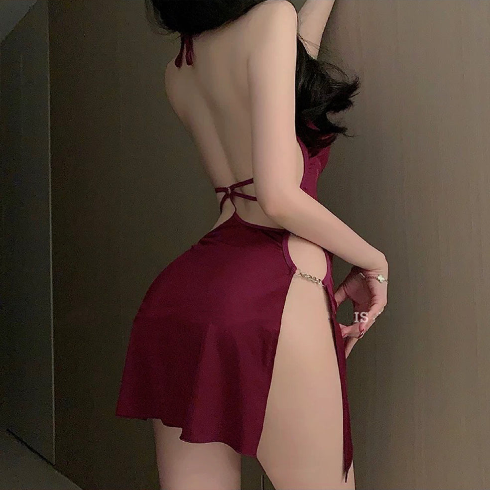 Halterneck suspender dress HA2886