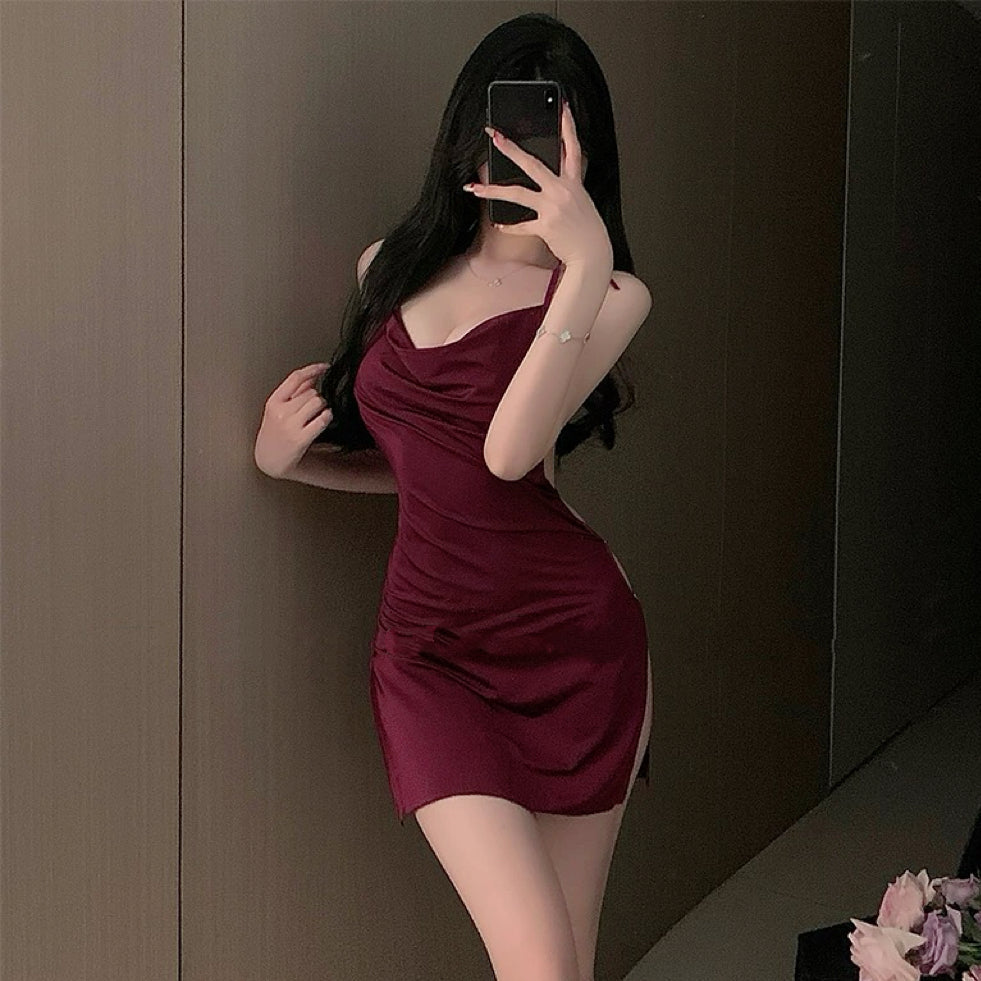 Halterneck suspender dress HA2886