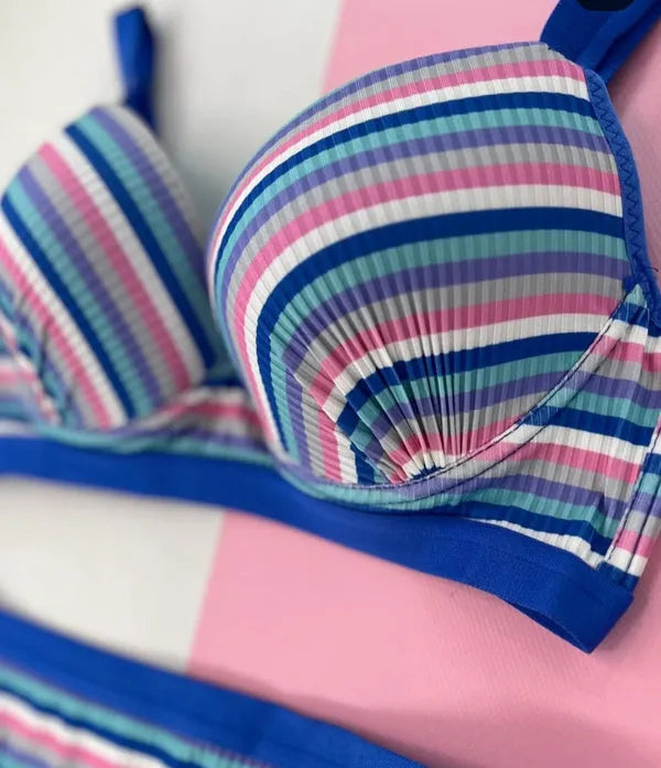 Vibrant vibes bra set