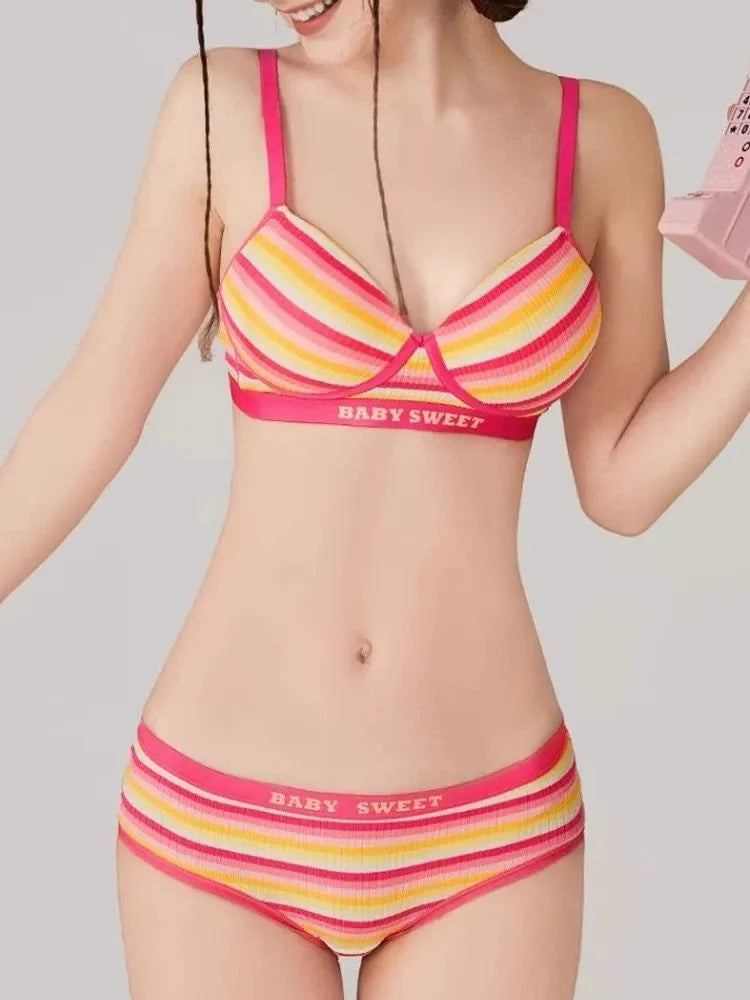 Vibrant vibes bra set